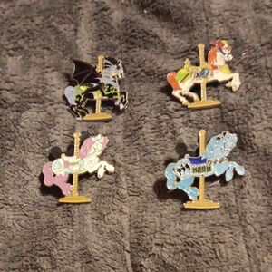 Carousel Horse Enamel Disney Pins - Set of 4